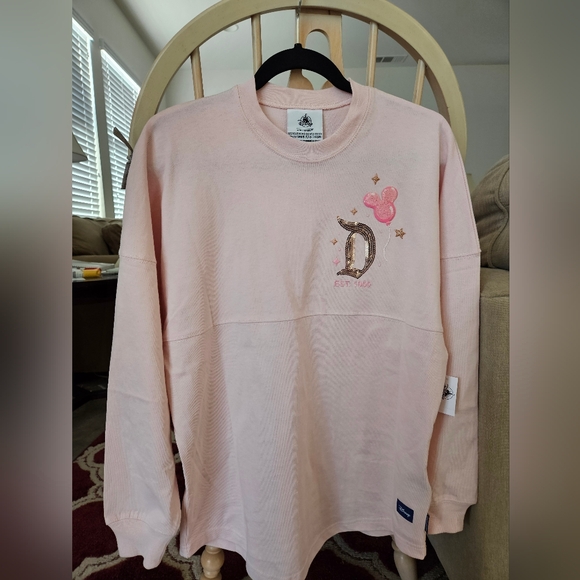 Disney Tops - Disneyland Oversized Sparkly Sequin Pink Balloon Spirit Jersey Size XS NWT